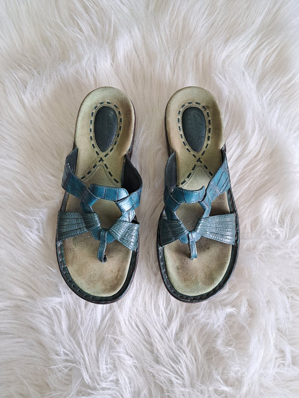 Clarks Teal Sandals